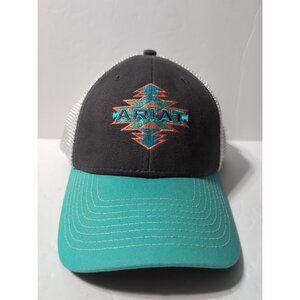 Ariat Hat Cap MESH-BACK Blue Grey White Snapback Trucker Hats Western Aztec